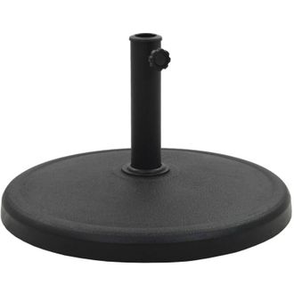 vidaXL Base De Sombrilla Redonda De Poliresina Negra 19 Kg Vidaxl