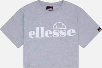 Ellesse Womens Silo Cropped T-Shirt - Grey Marl - Size: 10