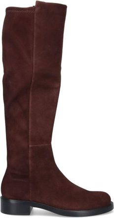 Stuart Weitzman Knee-High Brown Suede Boots With Minimalist Design