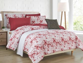 Elegant Comfort 10-Piece Tie-Dye Comforter Set, Includes 6-Piece Sheet Set with Double Sided Storage Pockets