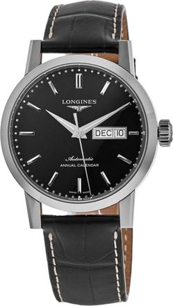 Longines Heritage 1832 Automatic Black Dial Leather Strap Mens Watch L4.827.4.52.0