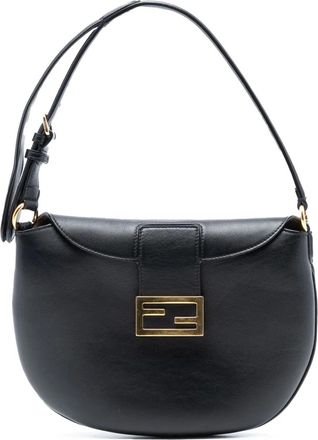 Fendi Borsa passepartout Croissant piccola in pelle 2010-2025 - Nero