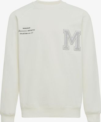 Genti Monogram raglan crewneck | Off white