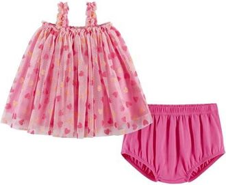 Andy & Evan Tulle Trapeze Dress with Bloomers in Pink at Nordstrom, Size 18-24M