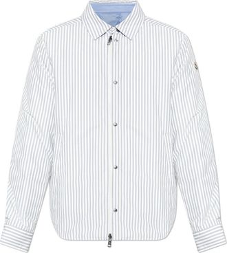 Moncler Crescent Reversible Donsjas - Heren - Gewatteerde jassen - Blauw - M - Katoen - Jassen