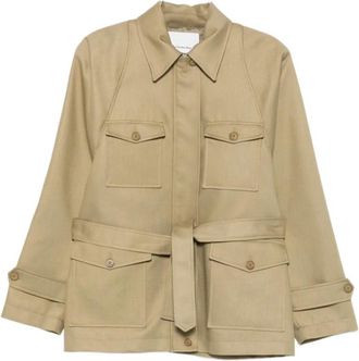 Frankie Shop Outerwear The Frankie Shop - Dames - Zomerjassen - Groen - S - Leer - Jassen
