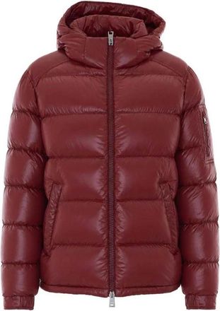 Herno Semi-gloss doorgestikte donsjas - Heren - Jassen - Rood - Maat: M Zijde