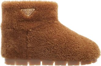 Prada Ankle Boots - Boots with Shearling - brown - Ankle Boots for ladies