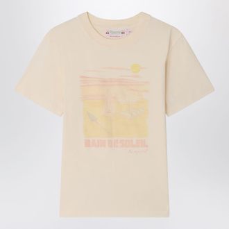 BONPOINT Thida &eacute;cru T-shirt with Bain de Soleil print