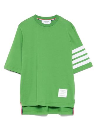 Thom Browne 4 Bar Stripes jersey T-shirt - Groen