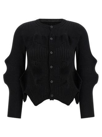 Issey Miyake Black Linkage Cardigan