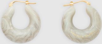 Vanessa Baroni Boucles doreilles Circlet Snow Green Marble