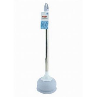 OEM Ventouse Pour Wc - Tete En Caoutchouc - Poignee Acier Plastique - Pour Cuvette Lavabo Evier - Diametre 15 Cm Hauteur 57 Cm - 1 Piece