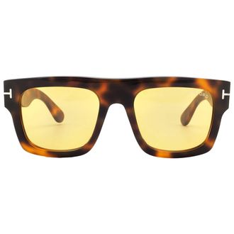 Tom Ford Fausto Brown Browline Mens Sunglasses FT0711 56E 53