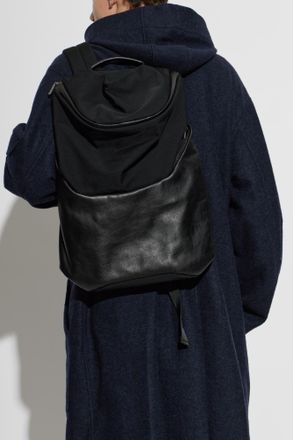 Yohji Yamamoto Backpack Made From Combined Materials, Mens, Black