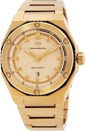 Technomarine Coral Legacy Quartz Gold Dial Mens Watch TM-416076