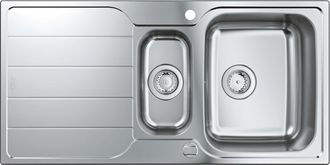 GROHE Lavelli - Lavello K500 Con Scarico Automatico, 100x50 Cm, Acciaio Inox Spazzolato 31572sd1 - Grohe