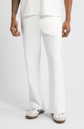 Elwood Core Organic Cotton Straight Leg Sweatpants in White at Nordstrom, Size Xx-Large