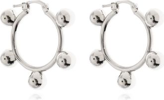 Jil Sander Messing oorbellen - Dames - Oorbellen - Grijs - ONE Size - Accessoires