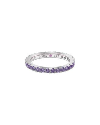 Suzy Levian Silver Cz Stackable Ring