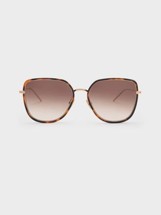 Charles & Keith Lisbeth Tortoiseshell Butterfly Sunglasses