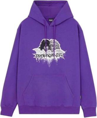 PROPAGANDA Onschuldige hoodie met zeefdruk - Heren - Hoodies - Paars - L - Katoen - Hoodies & sweatvesten