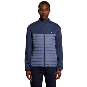 Lyle & Scott Mens True Indigo Sports Fleece Hybrid Jacket - Navy - Size Medium