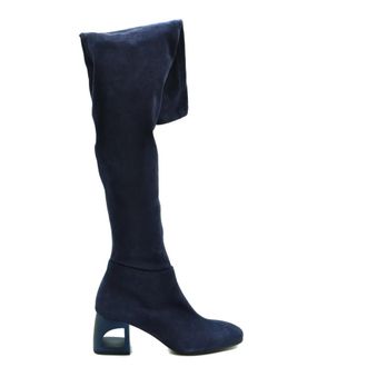 Vic Mati&eacute; Stijlvolle Laarzen voor elke gelegenheid - Dames - Over de knie laarzen - Blauw - 37 EU - Schoenen