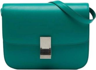 Celine Pre-owned Vintage Crossbody Bag - Dames - Vintage Schoudertas - Groen - ONE Size - Leer - Vintage