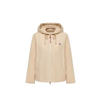 Moncler Moncler Sarracenia Hooded Jacket, Women, Beige, Size: 0