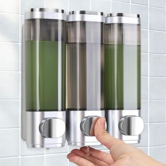 OEM Dispensador De Jab&oacute;n Montado En La Pared, Dispensador De Gel De Ducha, Juego De 3 Dispensadores De Jab&oacute;n Sin Taladro, Distribuci&oacute;n Uniforme Del L&iacute;quid