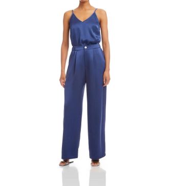 Fifteen Twenty Sofi Pleated Pants In Deep Blue