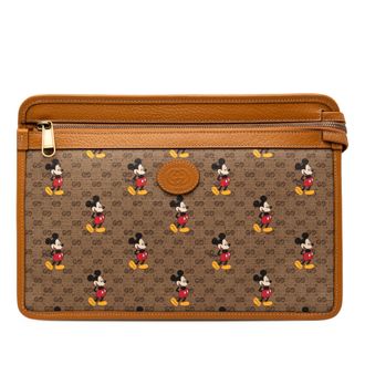 Gucci Disney Micro GG Supreme Mickey Mouse Clutch