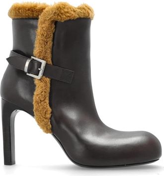 Balenciaga Fargo 100mm Bootie - Dames - Laarzen met Hak - Bruin - 38 EU - Leer - Schoenen