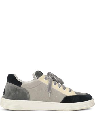 Chanel 250mm logo detail sneakers - men - Suede/Velvet/Leather/Rubber - 42 - Grey
