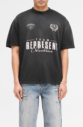 Represent World Championship Graphic T-Shirt in Stained Black at Nordstrom, Size Xx-Large