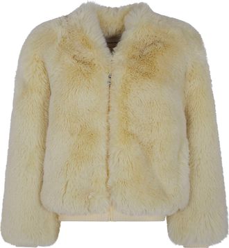 Frankie Shop Jacket Faux Fur Collarless Senna
