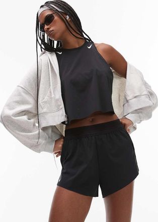 Nike AeroSwift 3 inch pleated shorts in black