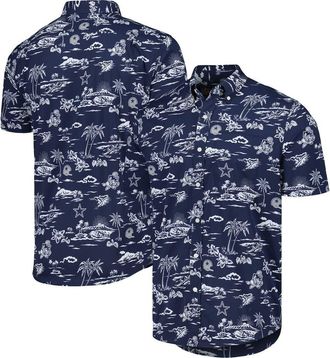 Reyn Spooner Mens Reyn Spooner Navy Dallas Cowboys Throwback Kekai Print Button-Up Shirt at Nordstrom, Size Xx-Large