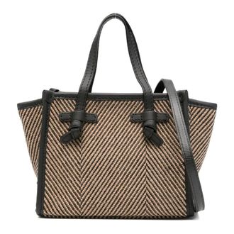 Gianni Chiarini Handbags, female, Beige, Size: ONE SIZE Miss Marcela Herringbone Tote Bag