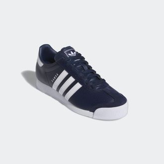 adidas Sneaker ADIDAS ORIGINALS SAMOA, Herren, Gr. 48, blau (night indigo, cloud wei&szlig;, cloud wei&szlig;), Leder, Schuhe Sneaker
