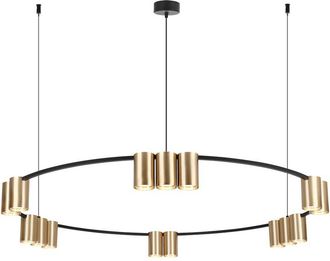 OEM L&aacute;mpara Colgante (circular) Genesis Black Gold 15xgu10