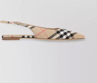 Burberry embroidered slingback ballerina shoes