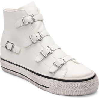 Ash Virgin Leather High Top Platform Sneaker in White at Nordstrom Rack, Size 6Us / 36Eu