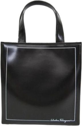 Ferragamo Tweedehands leren handtassen - Dames - Vintage Shopper - Zwart - ONE Size - Leer - Vintage