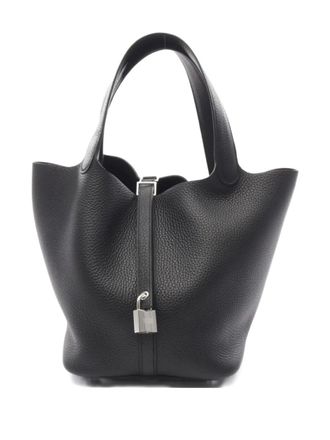 Hermès 2024 Picotin MM tote bag - women - Calf Leather - One Size - Black