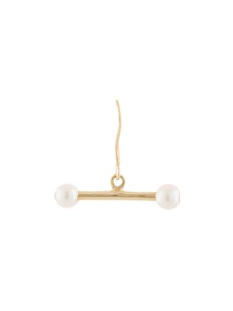 Dalila Barkache 18kt yellow gold pearl bar earring