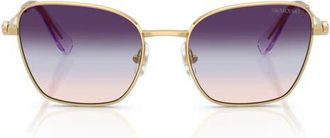 Swarovski 55mm Gradient Pilot Sunglasses in Gold /Brown /Blue /Violet at Nordstrom