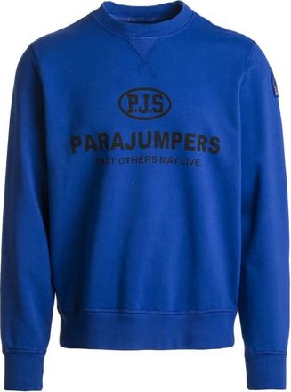 Parajumpers Sweatshirt met Ronde Hals - Heren - Sweatshirts - Blauw - S - Katoen - Hoodies & sweatvesten