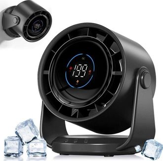 OEM Ventilador De Escritorio Silencioso, Bater&iacute;a De 5000 Mah, Pantalla Led, Velocidades De 1 A 100, Potente Flujo De Aire, Rotaci&oacute;n De 105&deg;, Montaje En Pa